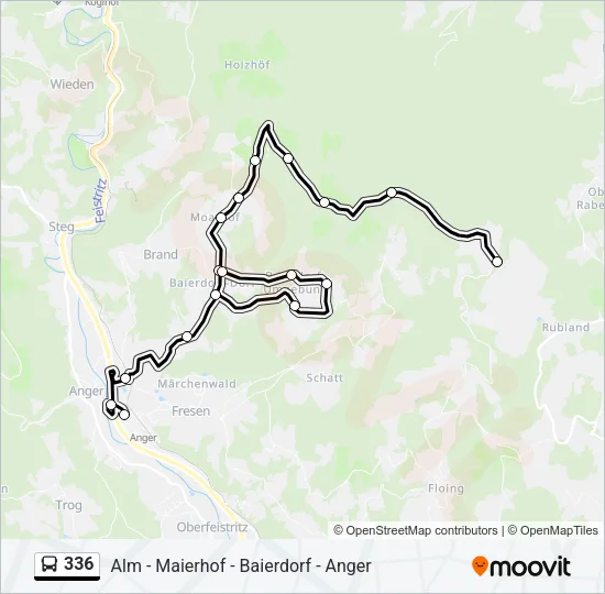 336 Bus Line Map