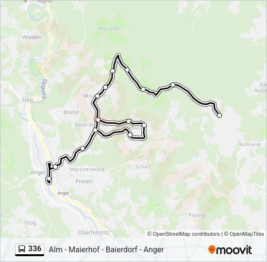 336 Bus Line Map