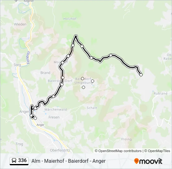 336 Bus Line Map