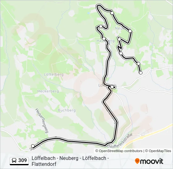 309 Bus Line Map