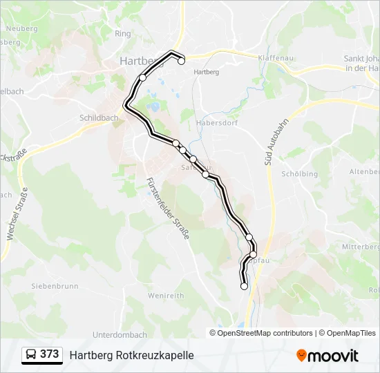 373 Bus Line Map