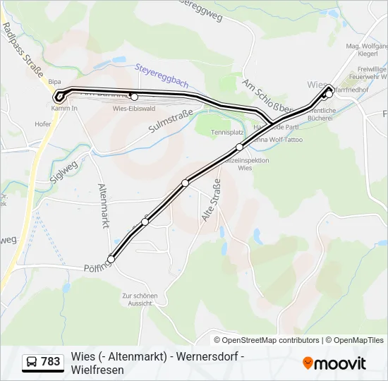 783 Bus Line Map