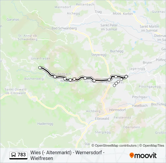 783 Bus Line Map