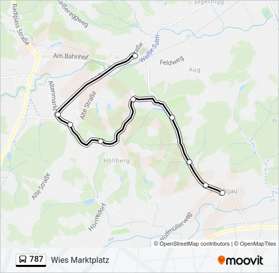 787 Bus Line Map