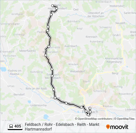 405 Bus Line Map