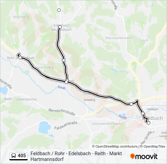405 Bus Line Map