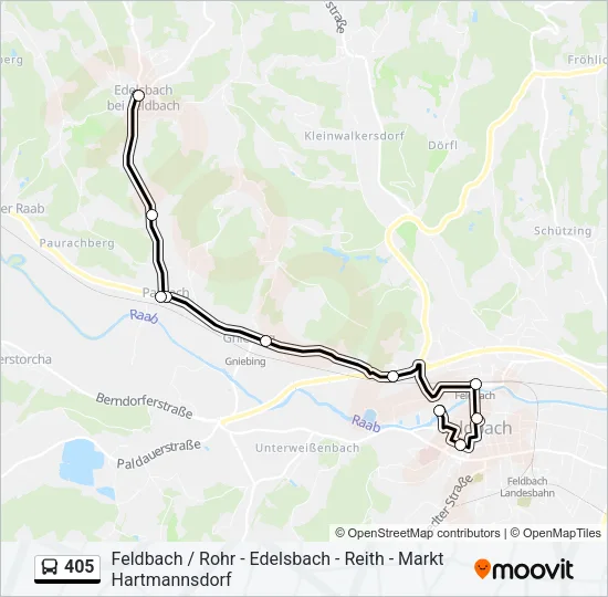 405 Bus Line Map