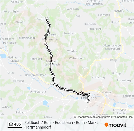 405 Bus Line Map