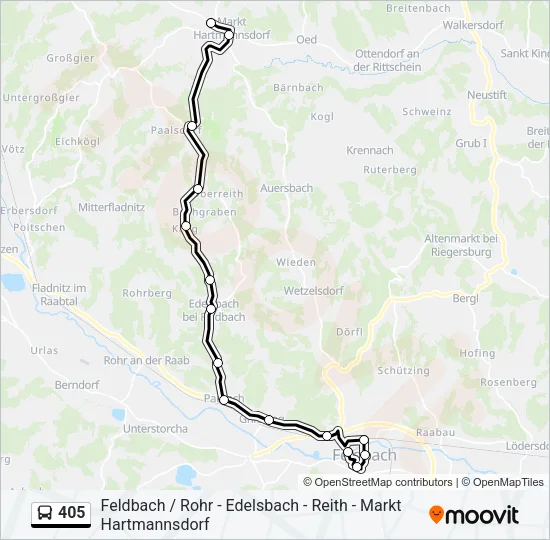 405 Bus Line Map