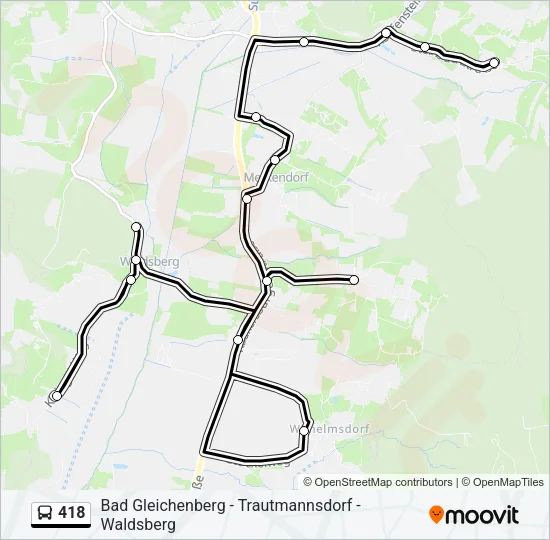 418 Bus Line Map