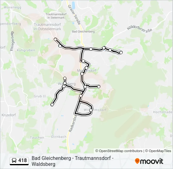 418 Bus Line Map