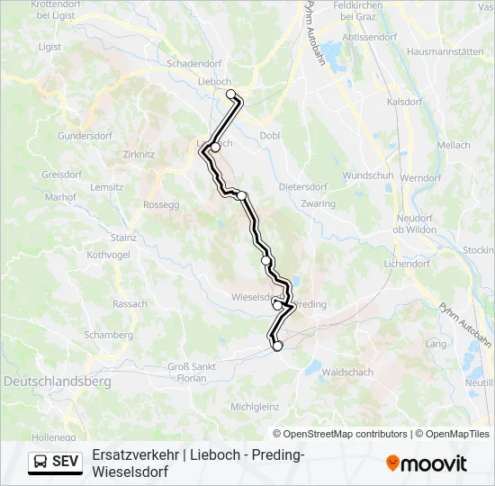 SEV Bus Line Map