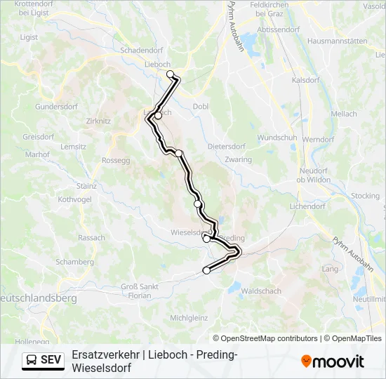 SEV Bus Line Map