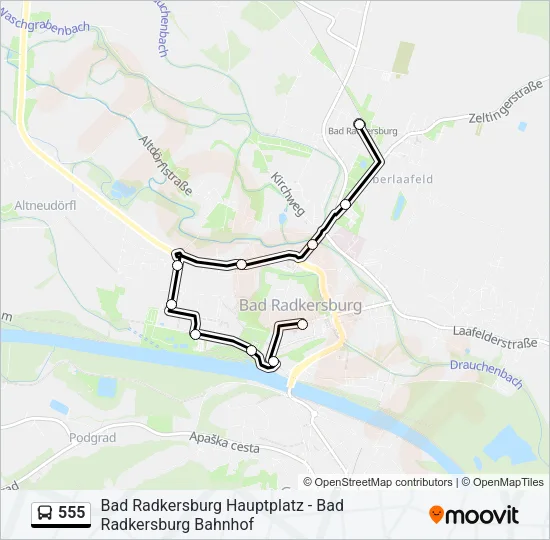 555 Bus Line Map