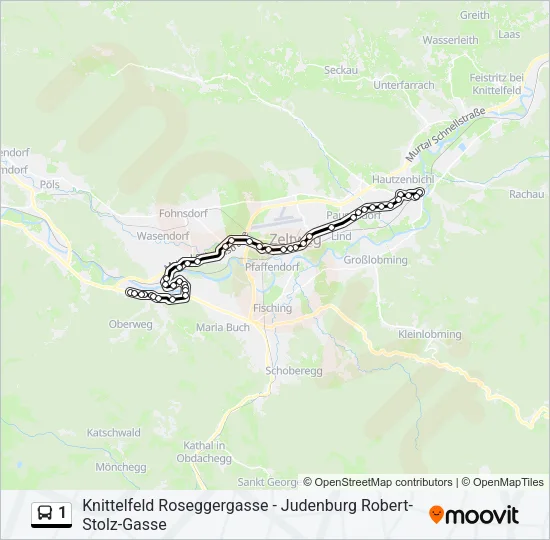 1 Bus Line Map