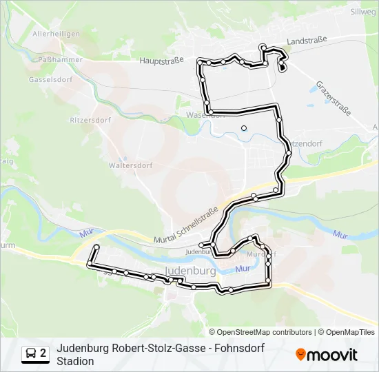 2 Bus Line Map