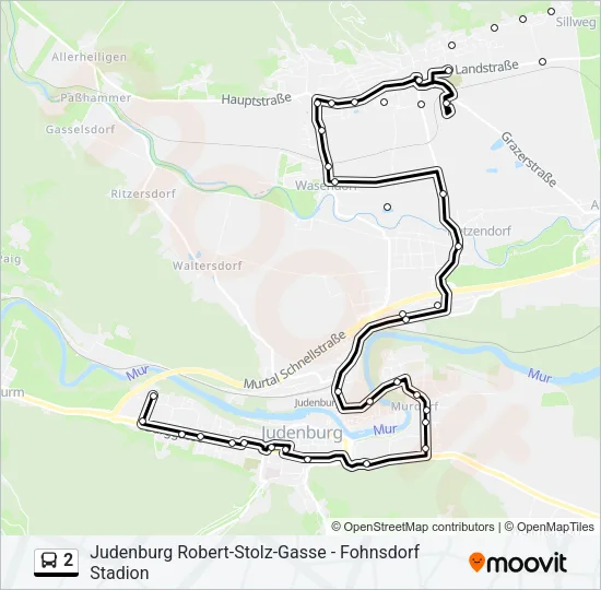 2 Bus Line Map