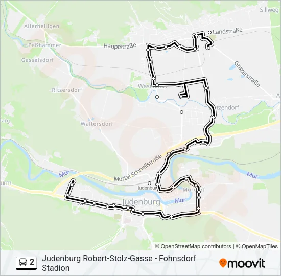 2 Bus Line Map