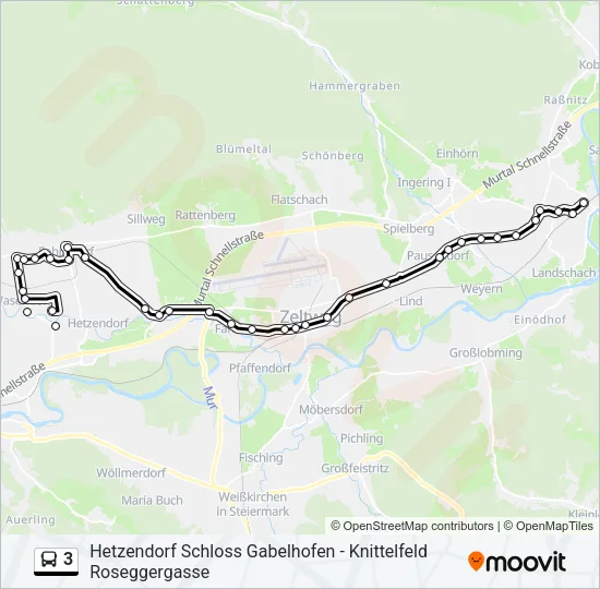 3 Bus Line Map