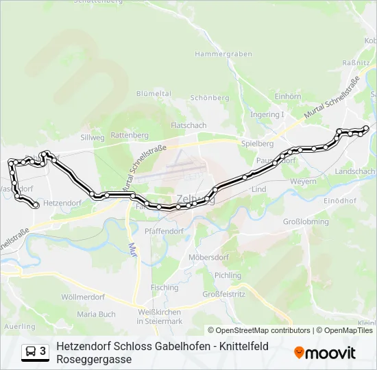 3 Bus Line Map