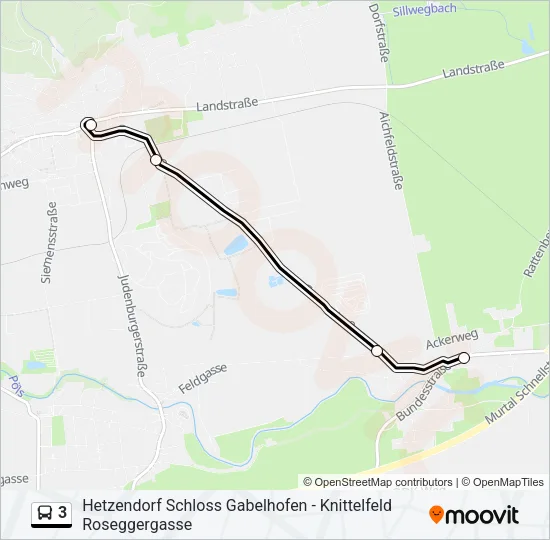 3 Bus Line Map