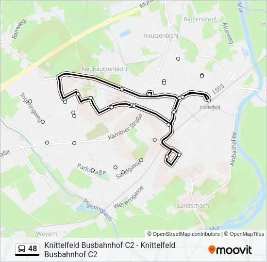 48 Bus Line Map