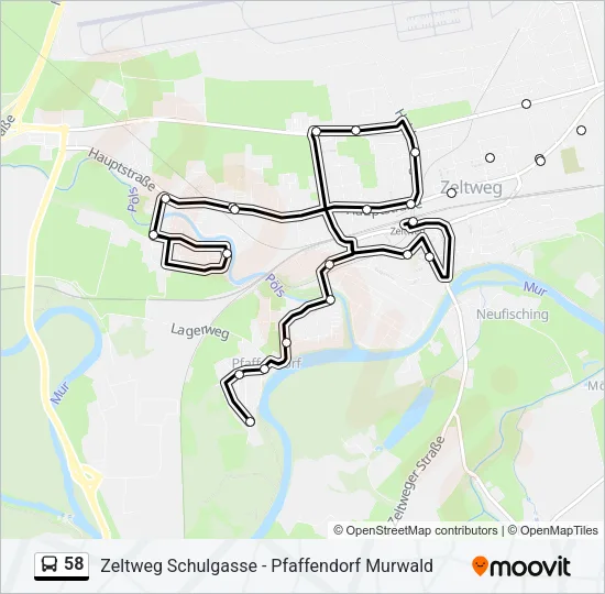 58 Bus Line Map