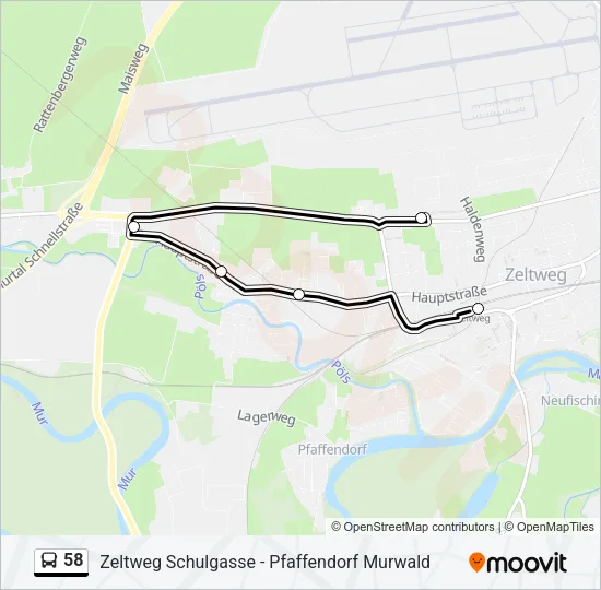 58 Bus Line Map
