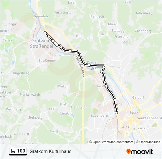 100 Bus Line Map