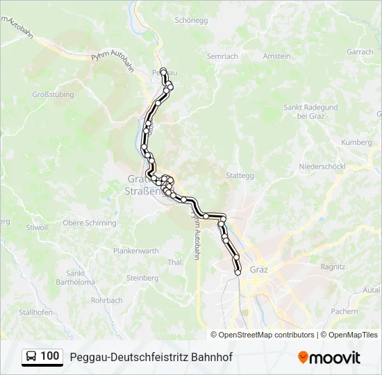 100 Bus Line Map