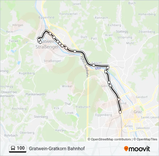 100 Bus Line Map