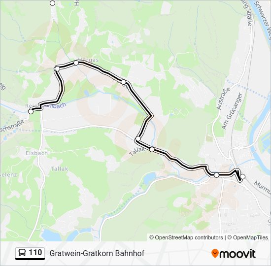 110 Route: Schedules, Stops & Maps - Gratwein-Gratkorn Bahnhof (Updated)