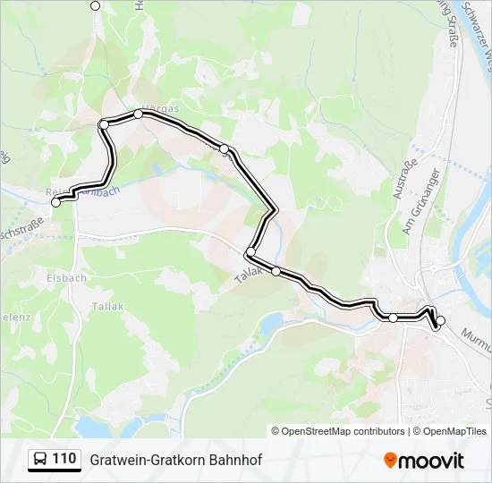 110 Bus Line Map