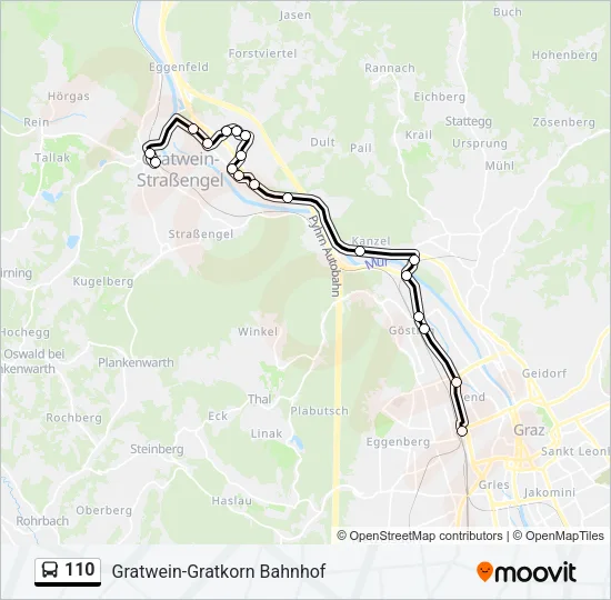 110 Bus Line Map