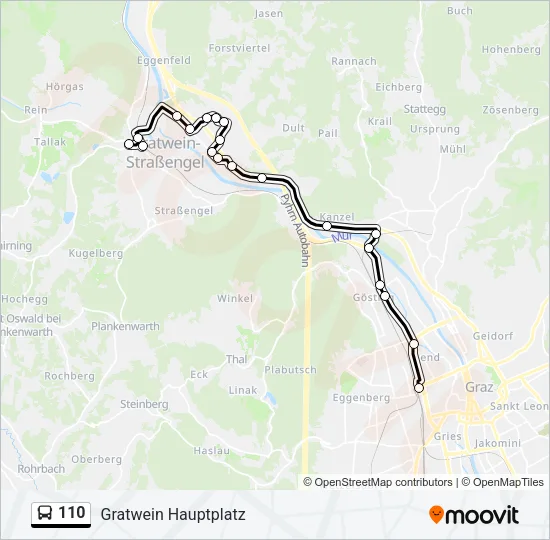 110 Bus Line Map