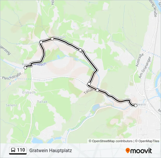 110 Bus Line Map