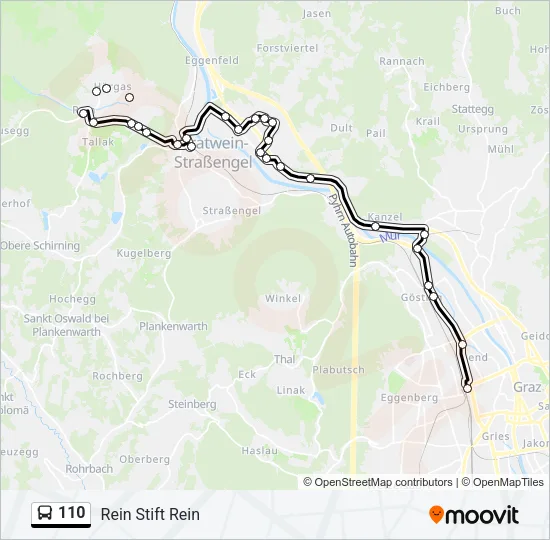 110 Bus Line Map