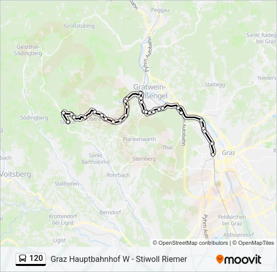 120 Bus Line Map