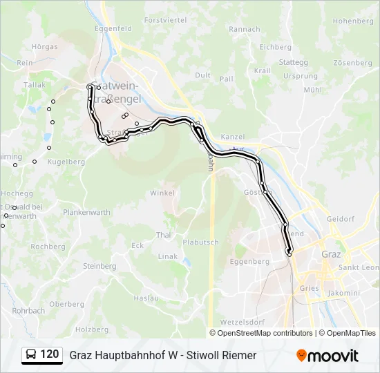 120 Bus Line Map
