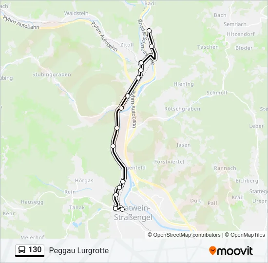 130 Bus Line Map