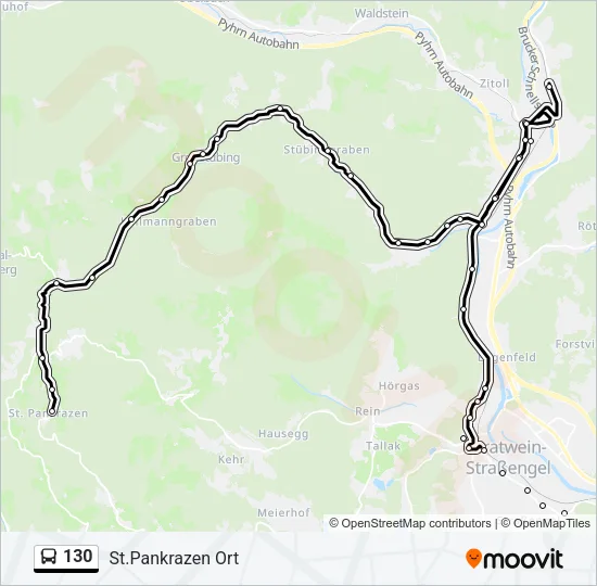 130 Bus Line Map