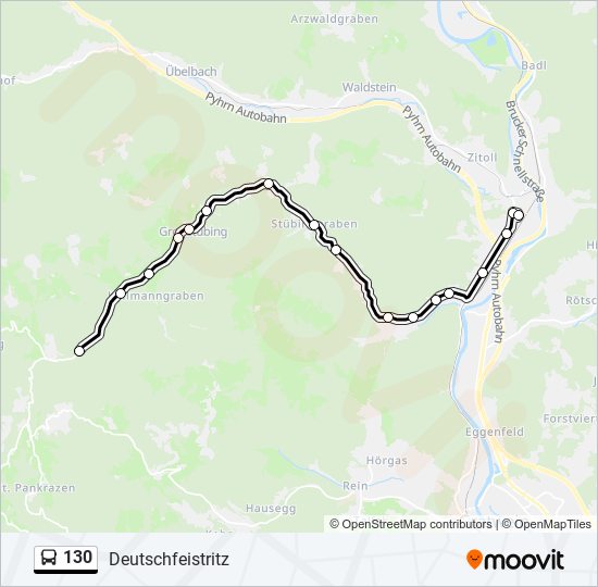 130 Route: Schedules, Stops & Maps - Deutschfeistritz (Updated)