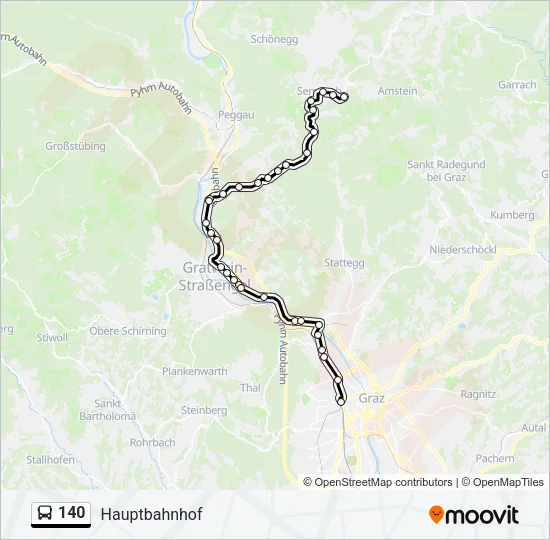 140 Bus Line Map