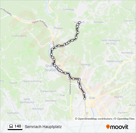 140 Bus Line Map