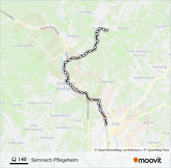 140 Bus Line Map