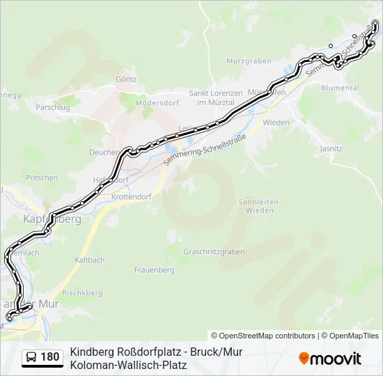 180 Bus Line Map