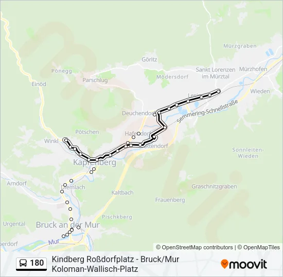 180 Bus Line Map