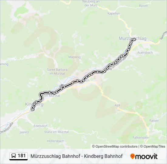 181 Bus Line Map
