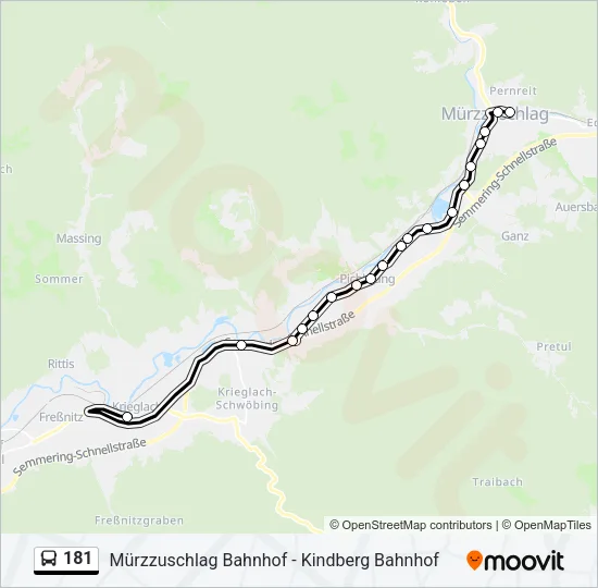 181 Bus Line Map