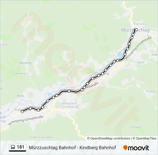 181 Bus Line Map